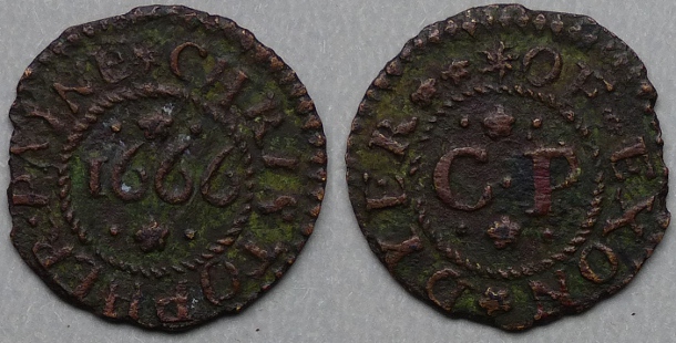 Exeter, Christopher Payne 1666 farthing